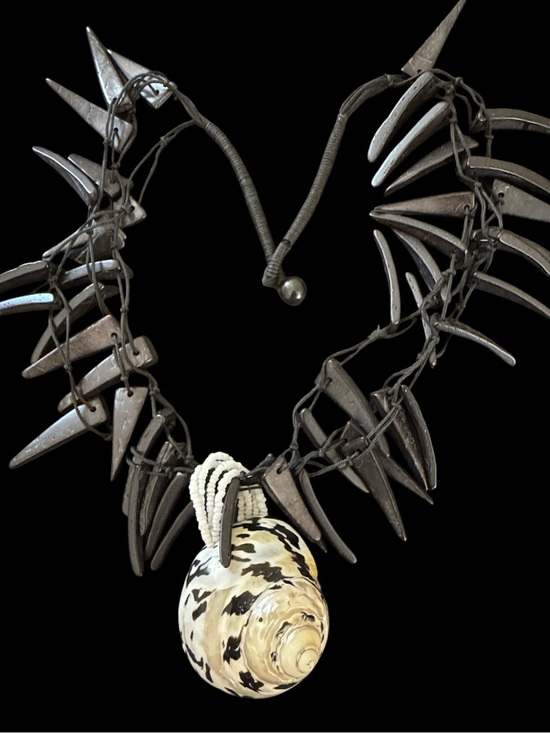 Artisan Jewelry - Tribal Bohemian Shell Necklace